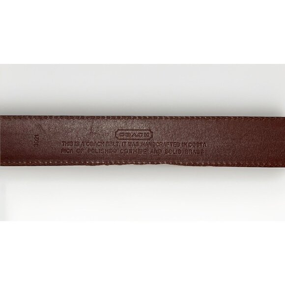 Vintage COACH 3921 Brown Smooth Cowhide Leather Belt Size 32/80 Unisex Belt VGC